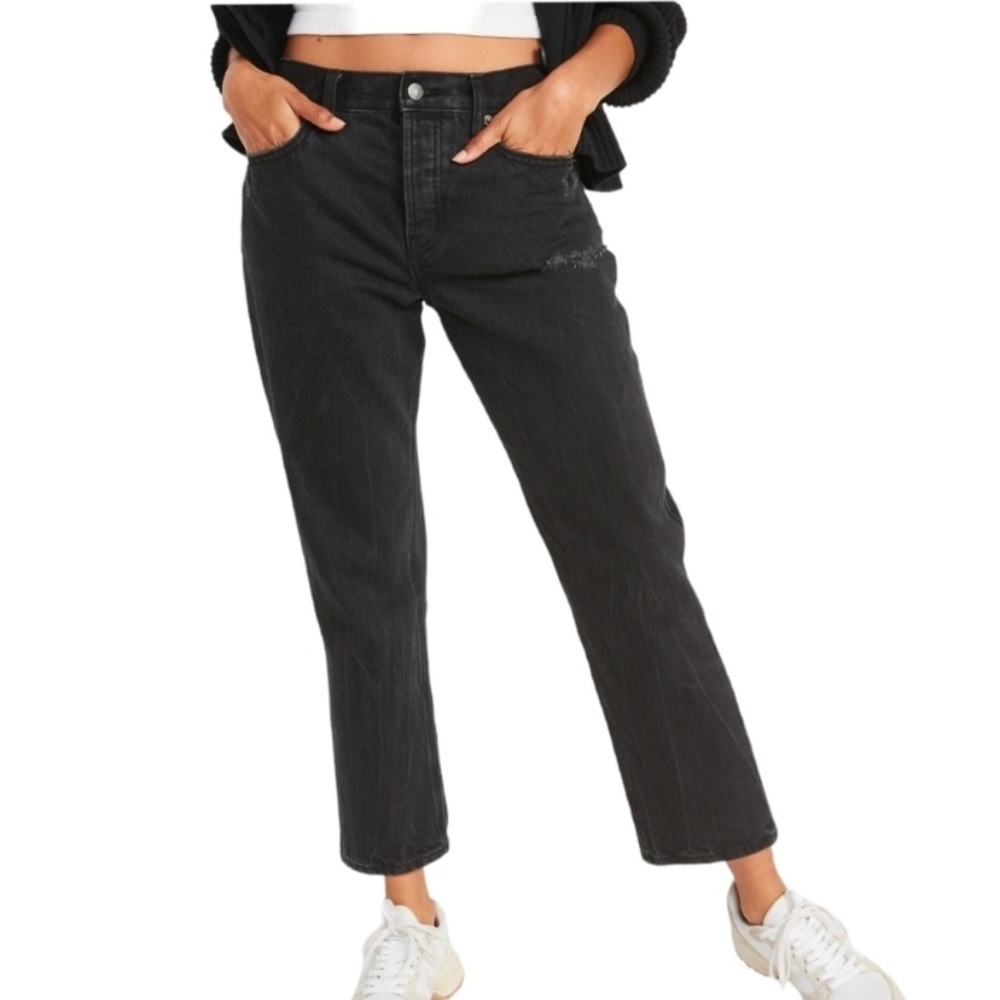 Old Navy High Rise Slouchy Straight Jeans